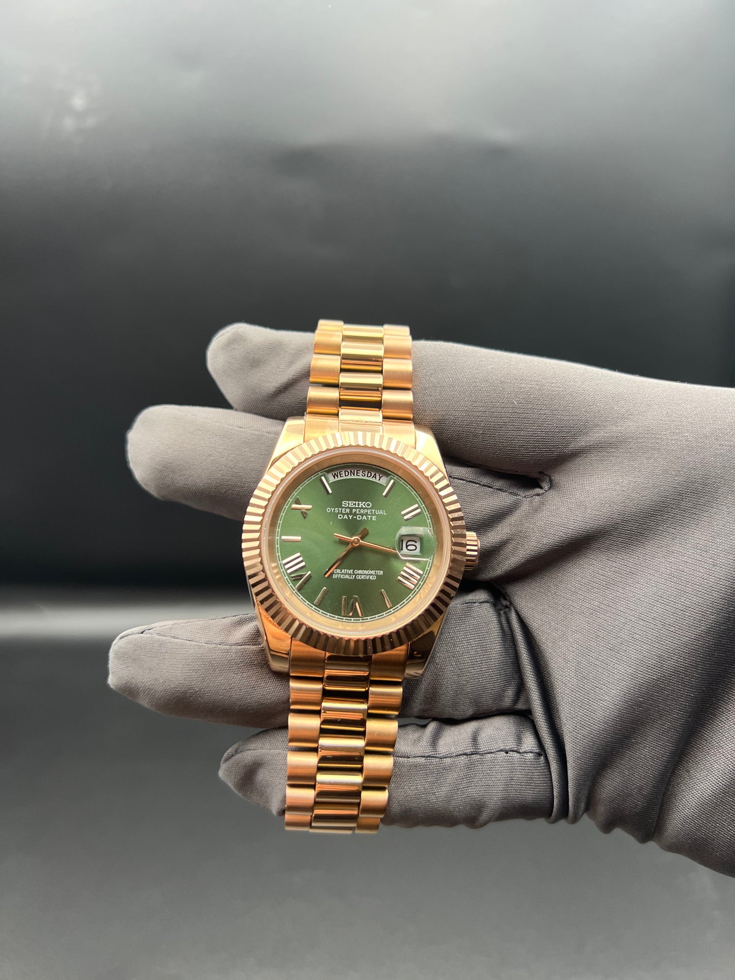 SEIKODATE OLIVE ROSE GOLD