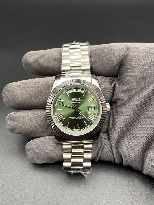 SEIKODATE OLIVE SILVER